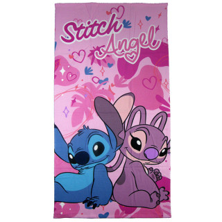 Ręcznik kąpielowy, plażowy Lilo i Stitch: Stitch i Angel (374589) 140cm x 70cm Fast Dry