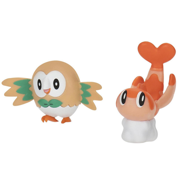 Pokemon - komplet 2 figurek - 75541 Rowlet + Tatsugiri (Curly Form)
