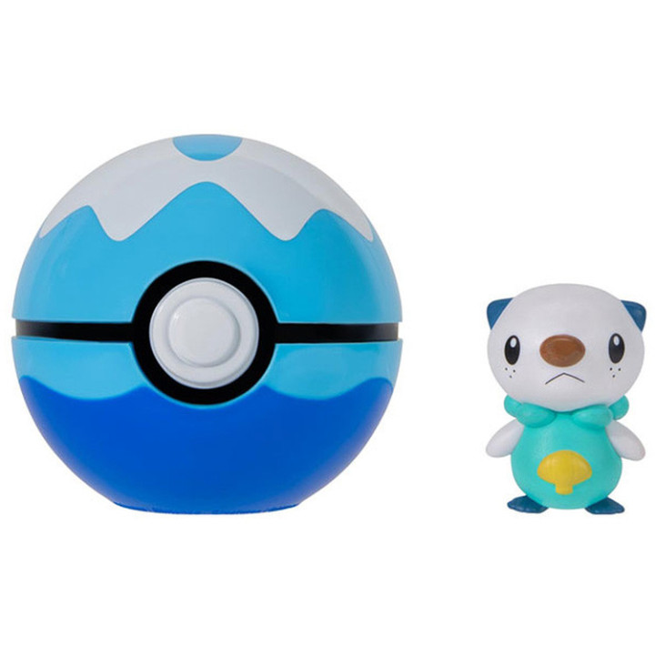 Pokemon - figurka+kula - Clip'n'go - Oshawott + Dive Ball