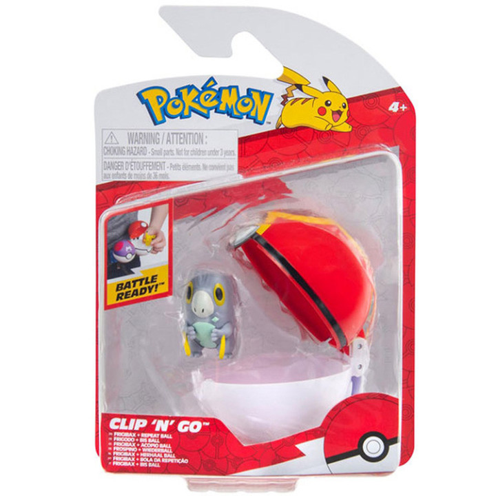 Pokemon - figurka+kula - Clip'n'go - Frigibax + Repeat Ball