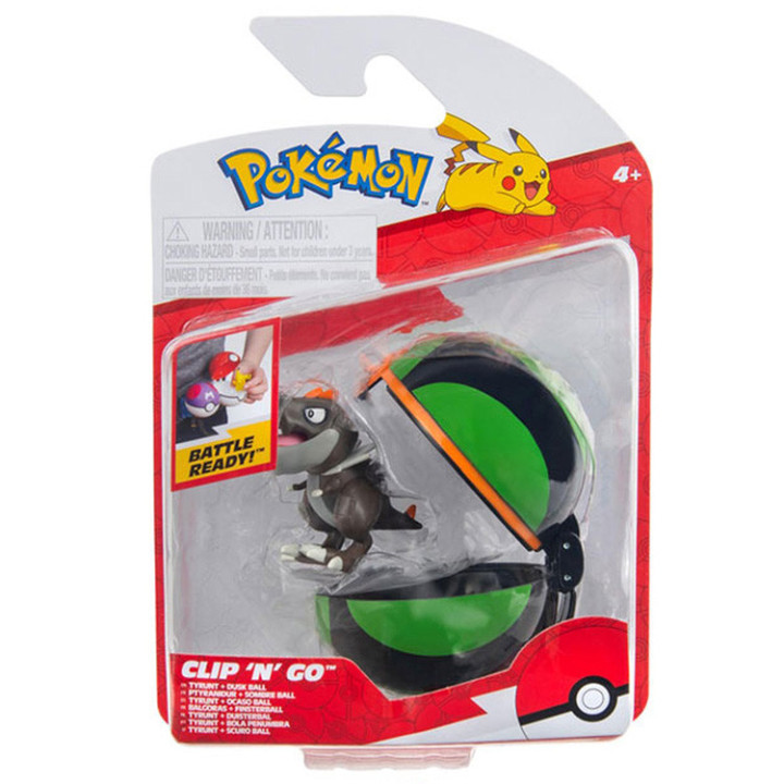 Pokemon - figurka+kula - Clip'n'go - Tyrunt + Dusk Ball