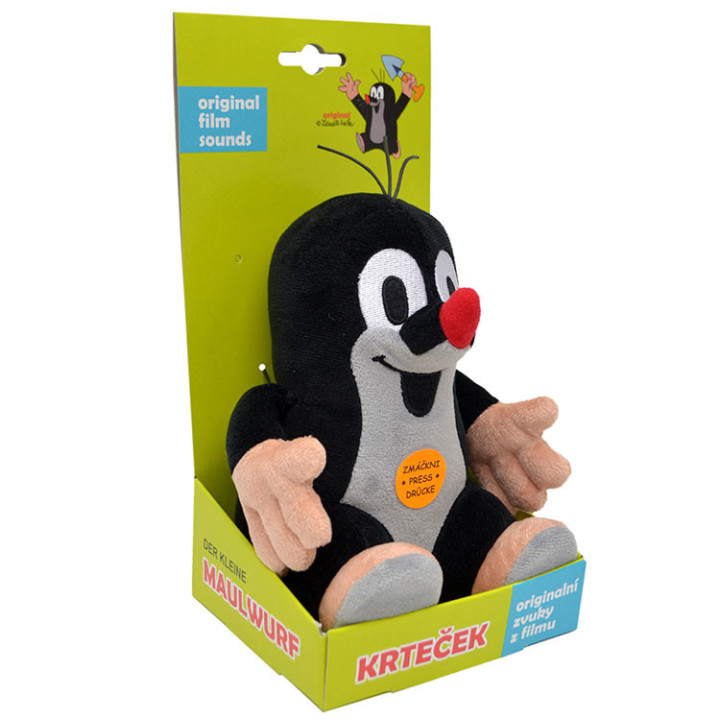 Maskotka KRECIK MÓWIĄCY (z dźwiękiem) - 16cm siedzący