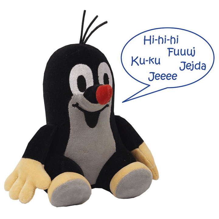 Maskotka KRECIK MÓWIĄCY (z dźwiękiem) - 16cm siedzący