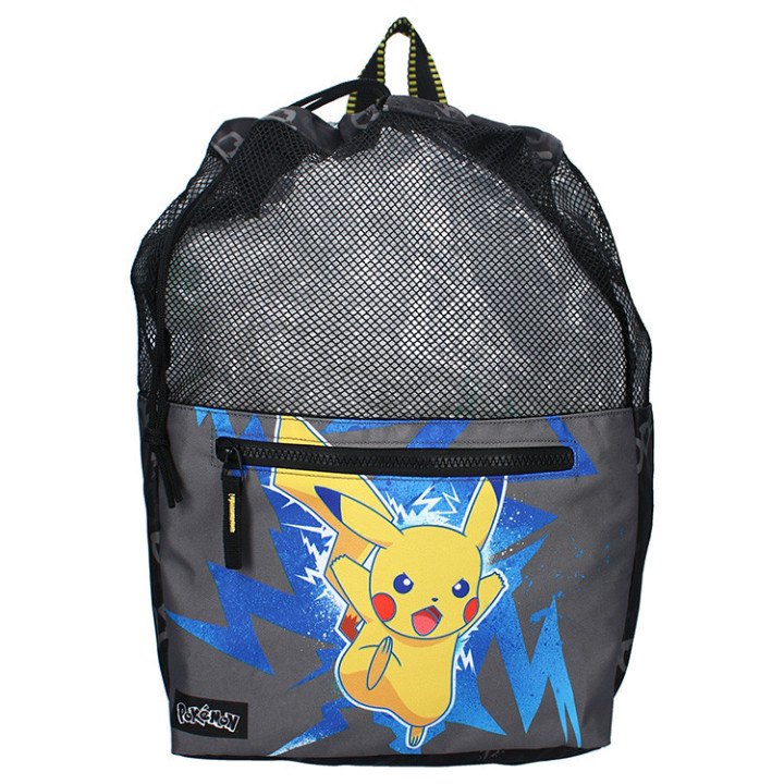 Worek sportowy, na plecy, na kapciuszki, na obuwie zmienne dla dzieci - Pokemon Pikachu (640-00489)