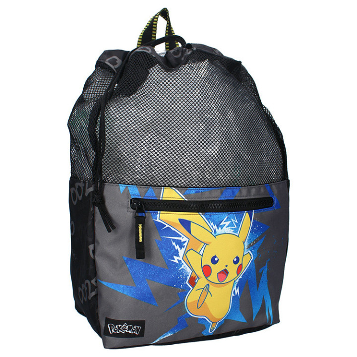 Worek sportowy, na plecy, na kapciuszki, na obuwie zmienne dla dzieci - Pokemon Pikachu (640-00489)