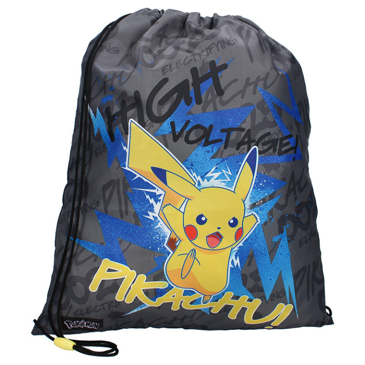 Worek sportowy, na plecy, na kapciuszki, na obuwie zmienne dla dzieci - Pokemon Pikachu