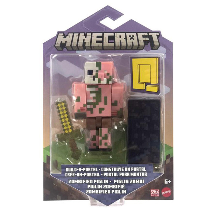 Minecraft: seria Build -A- Portal: Zzombifikowany piglin i złoty miecz HDV07
