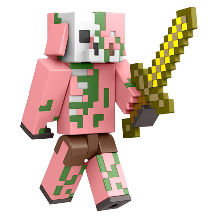 Minecraft: seria Build -A- Portal: Zzombifikowany piglin i złoty miecz HDV07
