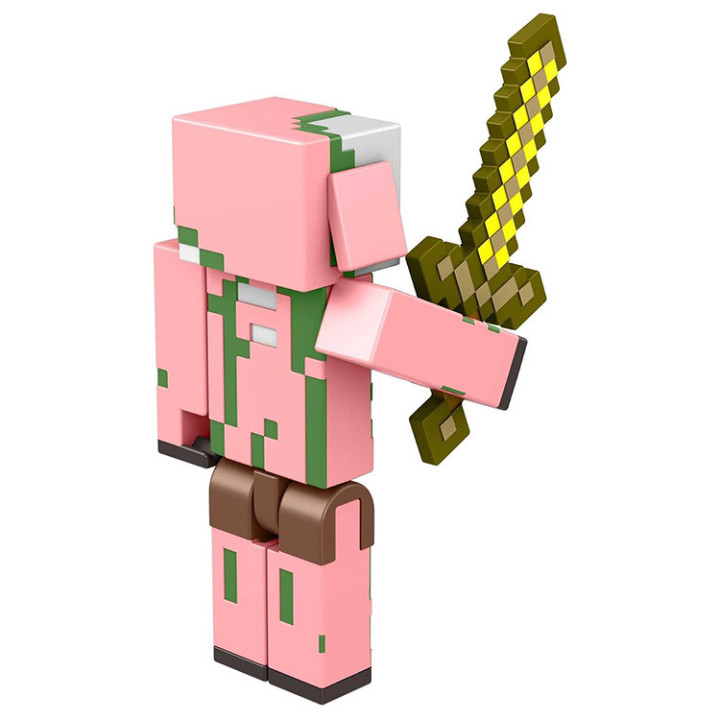 Minecraft: seria Build -A- Portal: Zzombifikowany piglin i złoty miecz HDV07