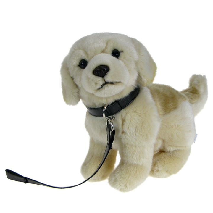 Maskotka Piesek golden retriever na smyczy 24cm 89568