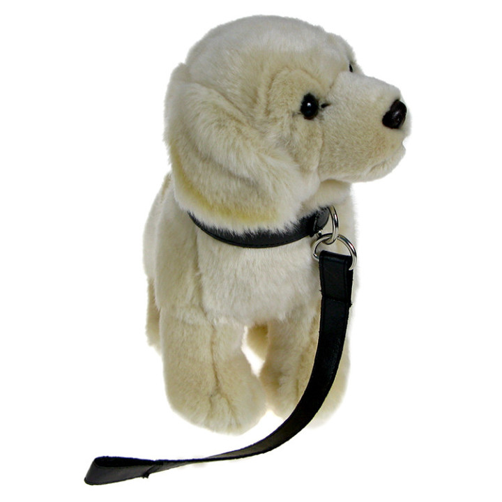 Maskotka Piesek golden retriever na smyczy 24cm 89568