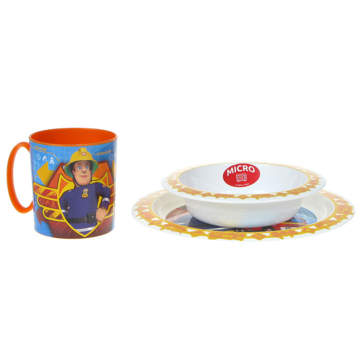 Zestaw naczyń dla dzieci (microwaveable plastic) - Strażak Sam