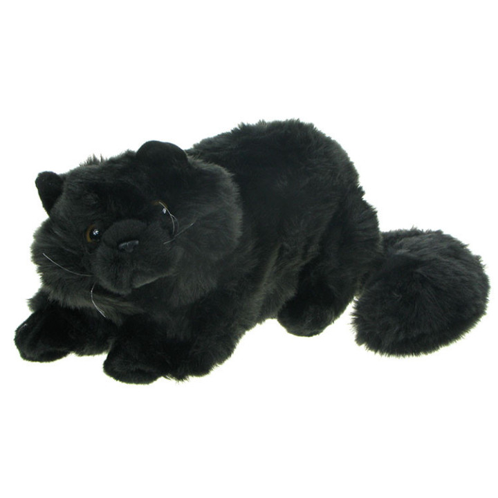 Maskotka Kot Perski leżący czarny 30cm 14836