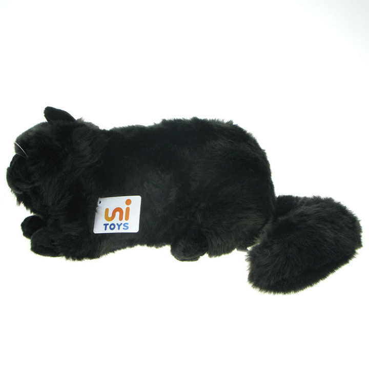 Maskotka Kot Perski leżący czarny 30cm 14836