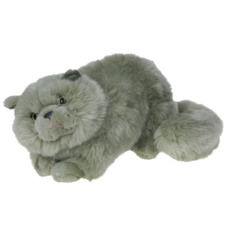 Maskotka Kot Perski leżący szary 30cm 14836