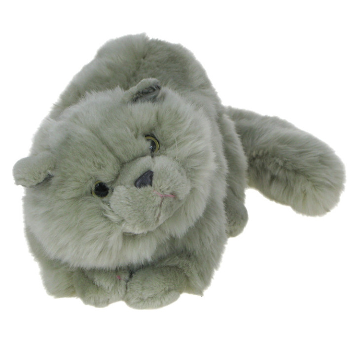 Maskotka Kot Perski leżący szary 30cm 14836