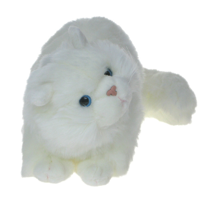 Maskotka Kot Perski leżący biały 30cm 14836