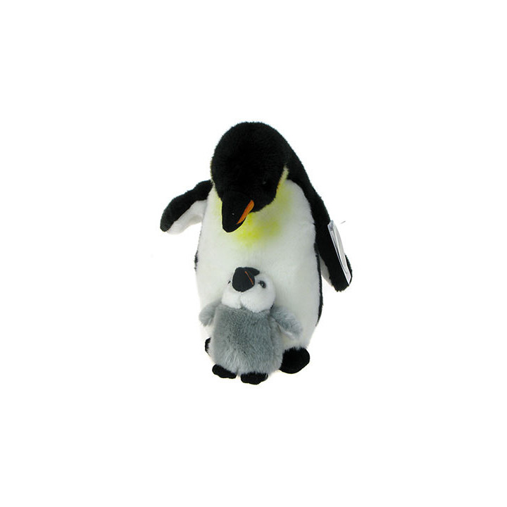 Maskotka Pingwin cesarski z małym pingwinkiem 27cm 87489