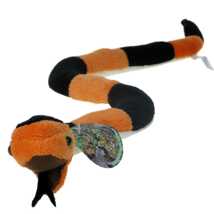 Maskotka Wąż pomarańczowo-czarny 52cm 65275