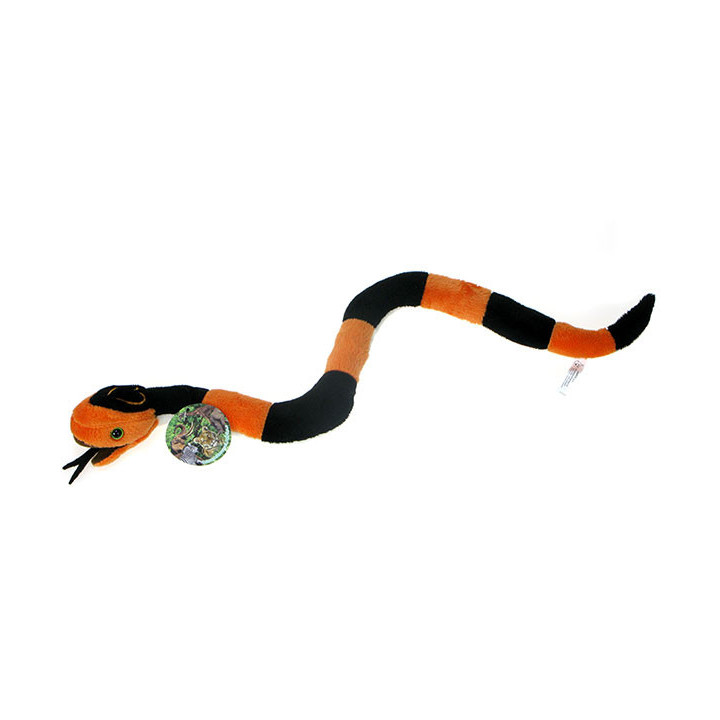 Maskotka Wąż pomarańczowo-czarny 52cm 65275