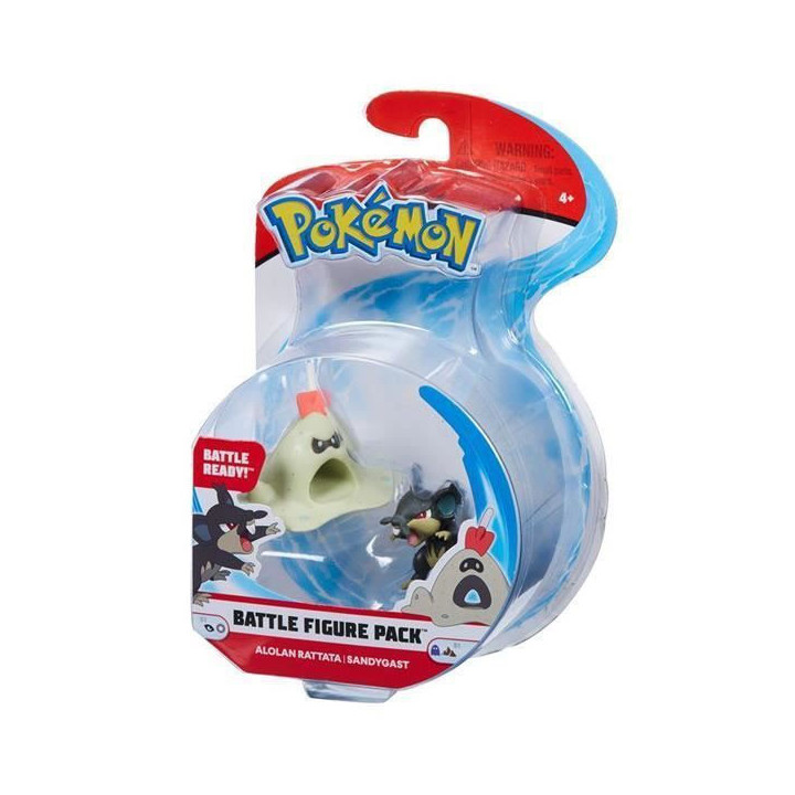 Pokemon - komplet 2 figurek - 96199 Alolan Rattata vs Sandygast