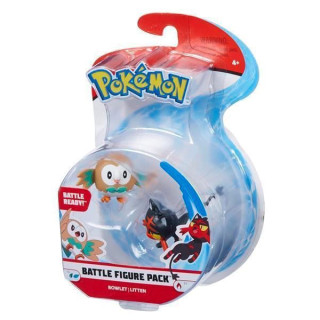 Pokemon - komplet 2 figurek - 96198 Rowlet vs Litten
