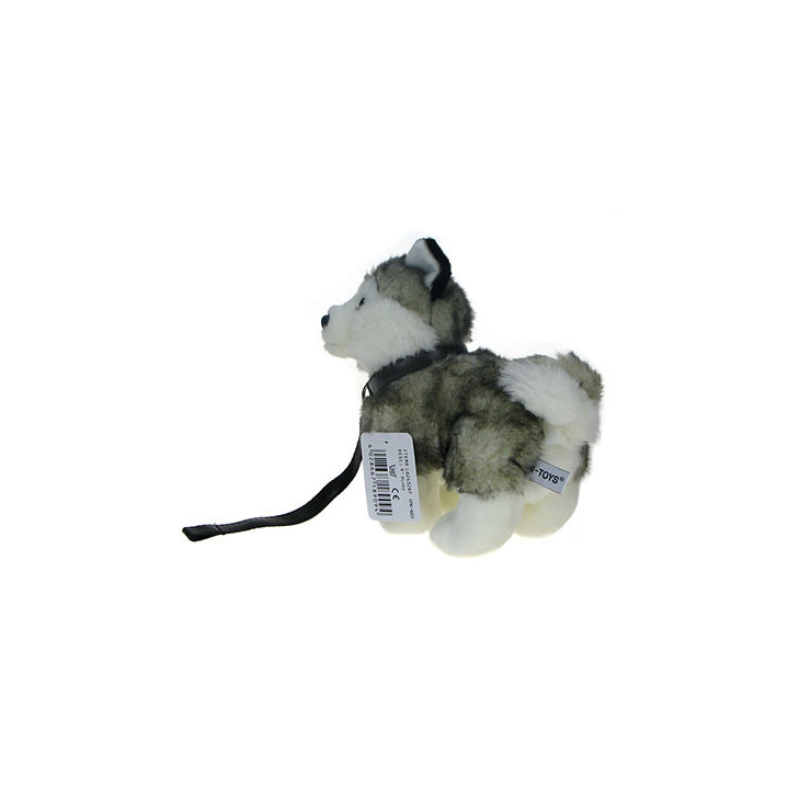 Maskotka Piesek husky na smyczy 24cm 89094