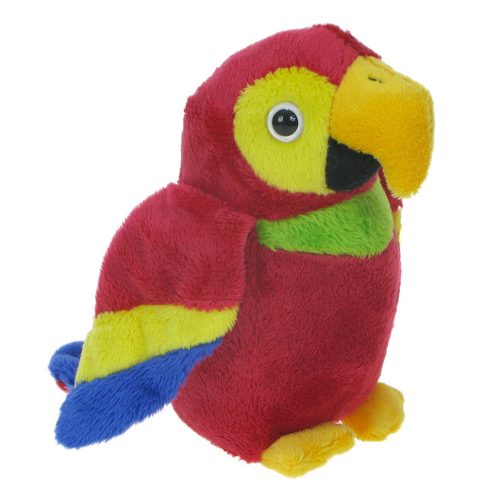 Maskotka Papuga Ara żółtoskrzydła 14cm 65244 (czerwona)