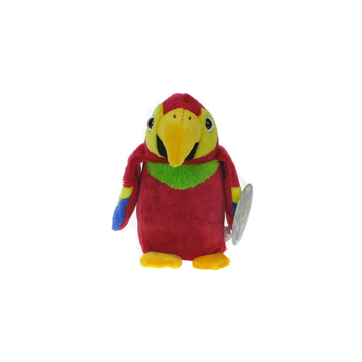 Maskotka Papuga Ara żółtoskrzydła 14cm 65244 (czerwona)