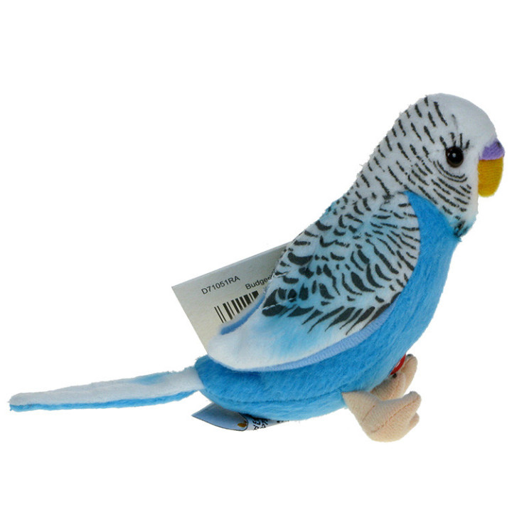 Maskotka Papużka falista niebieska 12cm z dźwiękiem eco-friendly