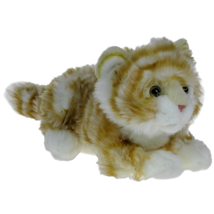Maskotka Kotek leżący brązowy 30cm z dźwiękiem