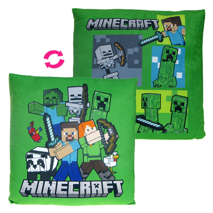 Minecraft - Poduszka pluszowa dwustronna: Alex, Steve, Creepery i inni (042542)