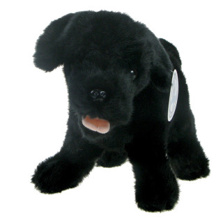 Pluszowe ZOO: Maskotka piesek stojący czarny Labrador 25cm (90455)
