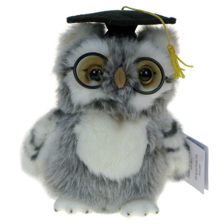 Maskotka Sowa "mądra głowa" 19cm Eko-Friendly