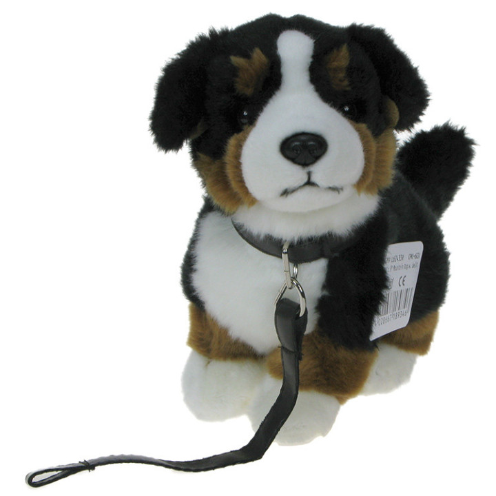 Maskotka Piesek berneński pasterski na smyczy 23cm 89346