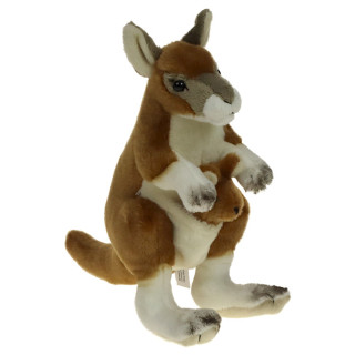 Pluszowe ZOO: maskotka Kangur z małym kangurkiem w torbie 24cm Eko-friendly