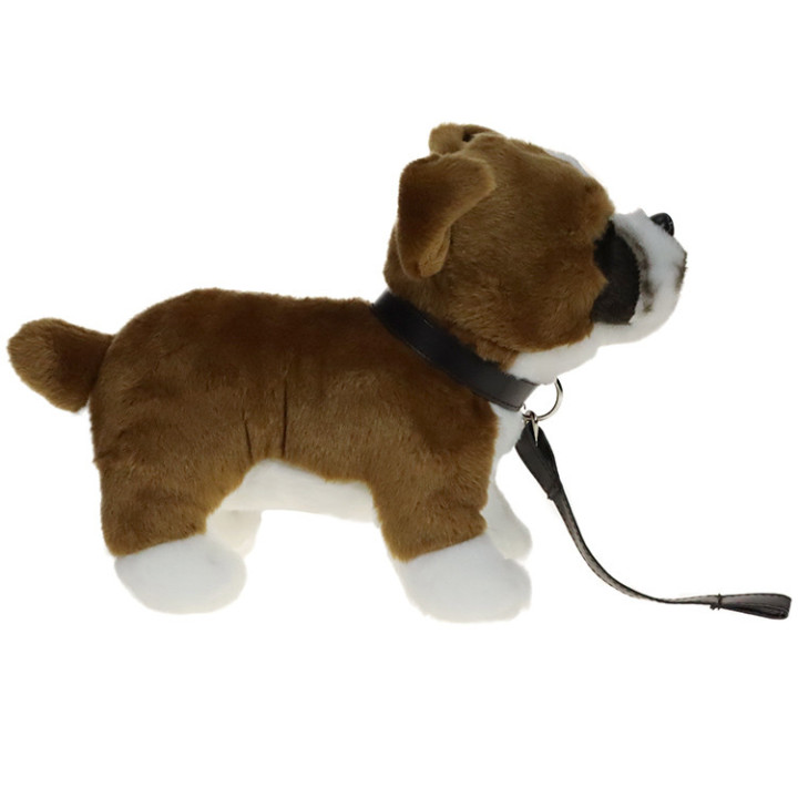 Pluszowe ZOO: Maskotka Piesek bokser na smyczy 20/28cm (930910) eco-friendly