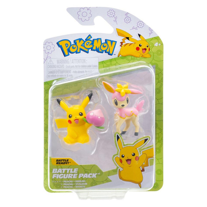 Pokemon - komplet 2 figurek - seria Spring Form: Pikachu i Deerling