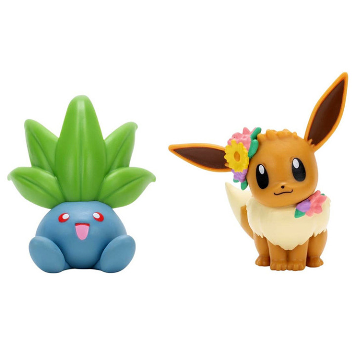 Pokemon - komplet 2 figurek - seria Spring Form Eevee i Oddish