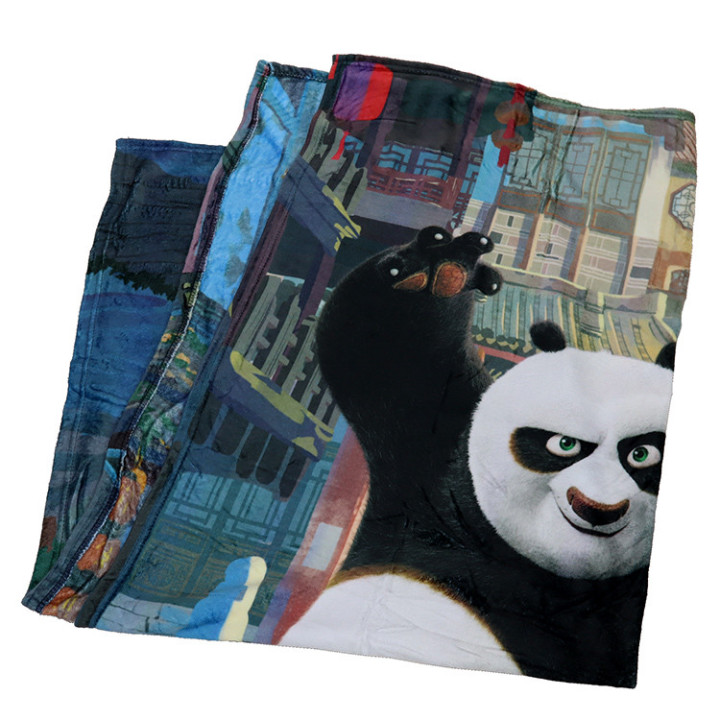 Koc pluszowy Kung Fu Panda 4: Po i Zhen 130cm x 160cm