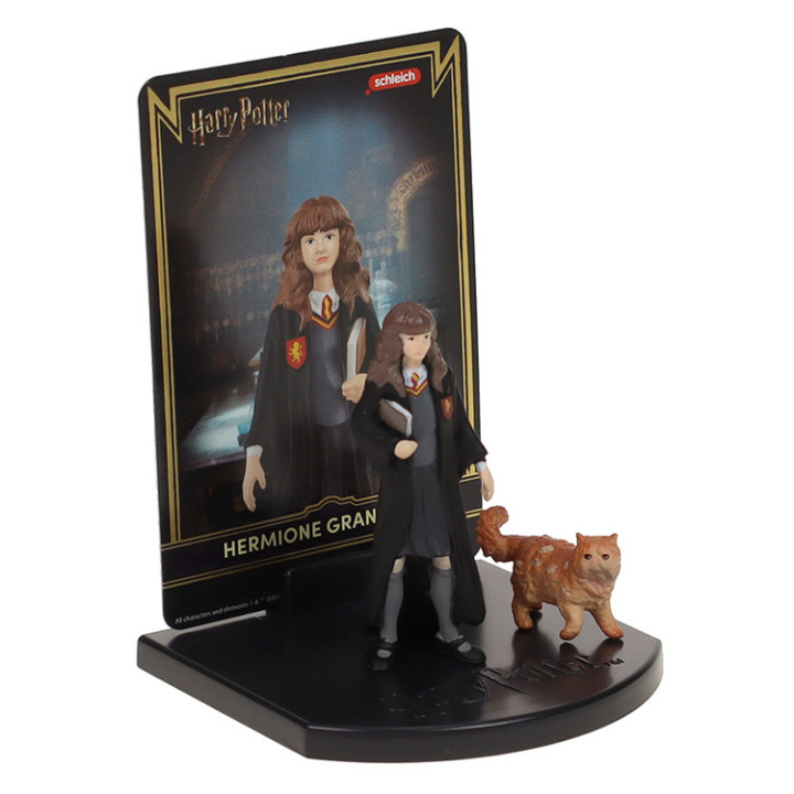 Harry Potter: Figurka kolekcjonerska Schleich seria 1: figurka Hermiona Granger, kot Krzywołap i karta