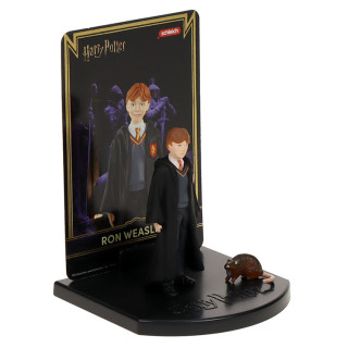 Harry Potter: Figurka kolekcjonerska Schleich seria 1: figurka Ron Weasley ze szczurem i karta