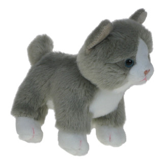 Maskotka Kotek mini stojący szary 13/17cm eco-friendly