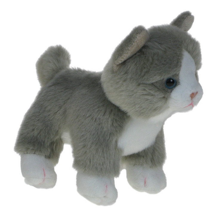 Maskotka Kotek mini stojący szary 13/17cm eco-friendly