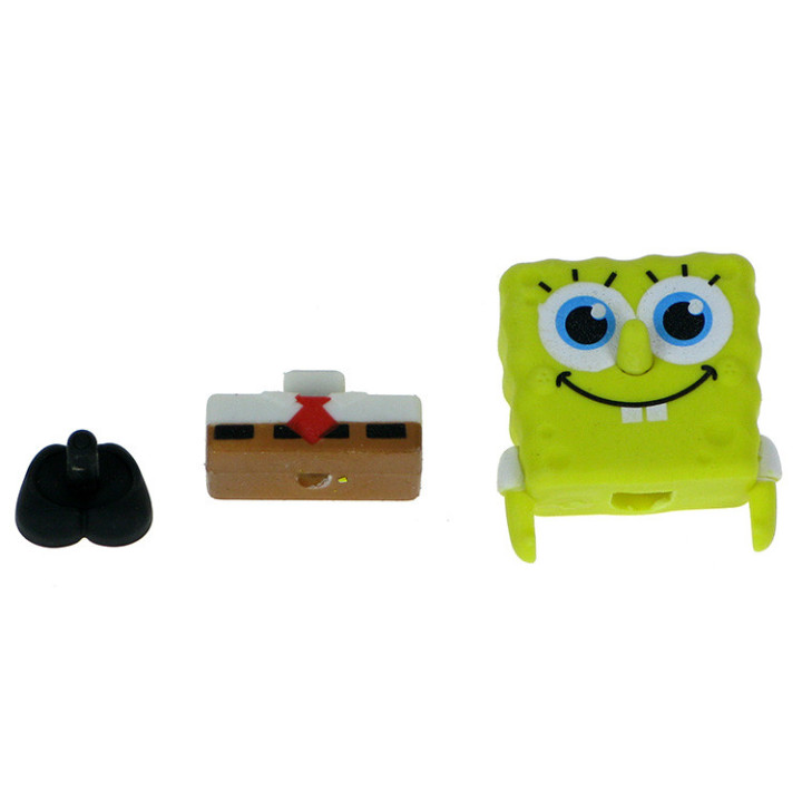 SpongeBob: (Puzzle Palz): puzzle 3D, gumka, mini figurka - box niespodzianka