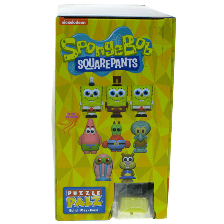 SpongeBob: (Puzzle Palz): puzzle 3D, gumka, mini figurka - box niespodzianka
