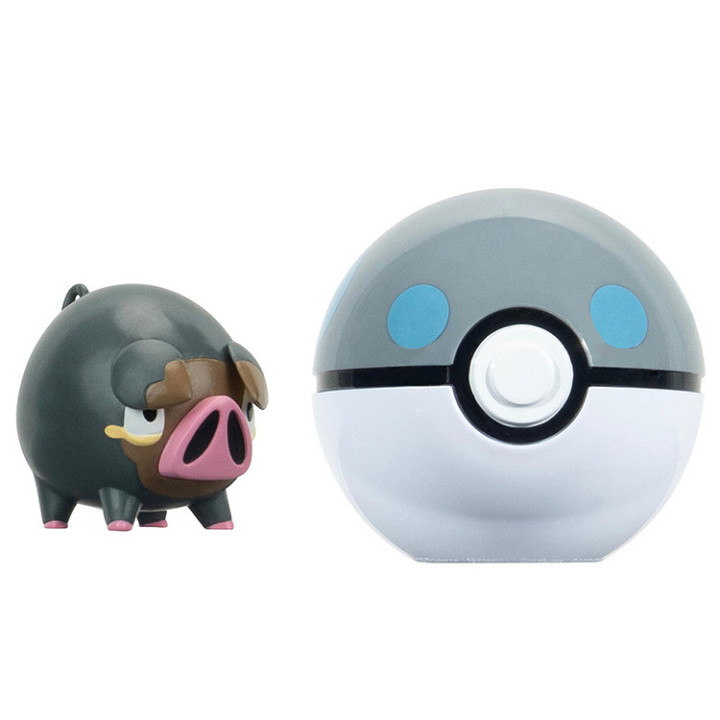 Pokemon - figurka+kula - Clip'n'go - Lechonk + Heavy Ball
