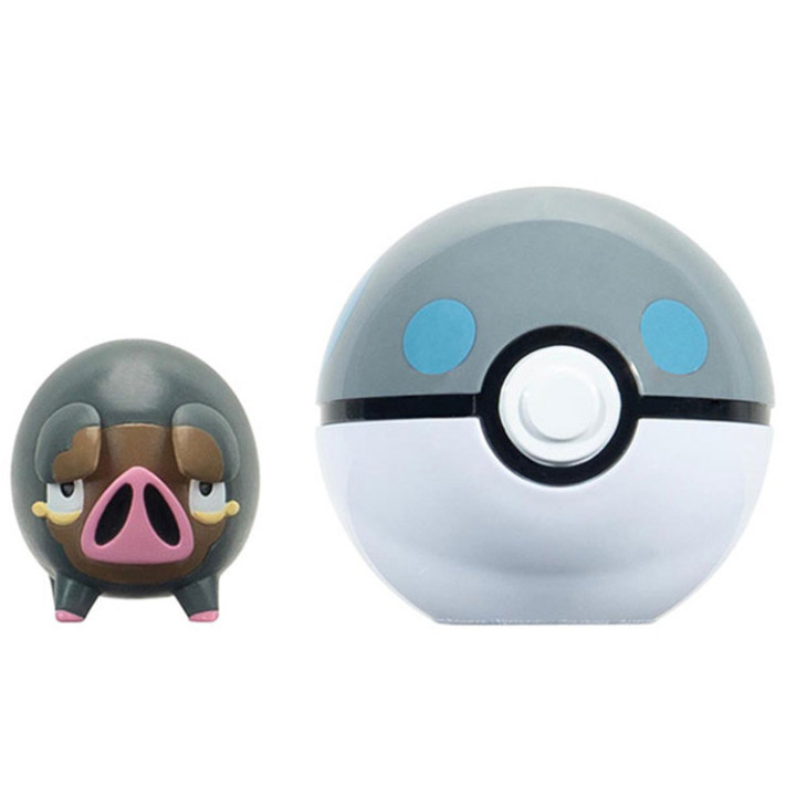 Pokemon - figurka+kula - Clip'n'go - Lechonk + Heavy Ball