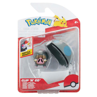 Pokemon - figurka+kula - Clip'n'go - Lechonk + Heavy Ball