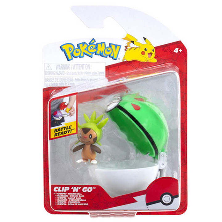 Pokemon - figurka+kula - Clip'n'go - 70983 Chespin + Friend Ball